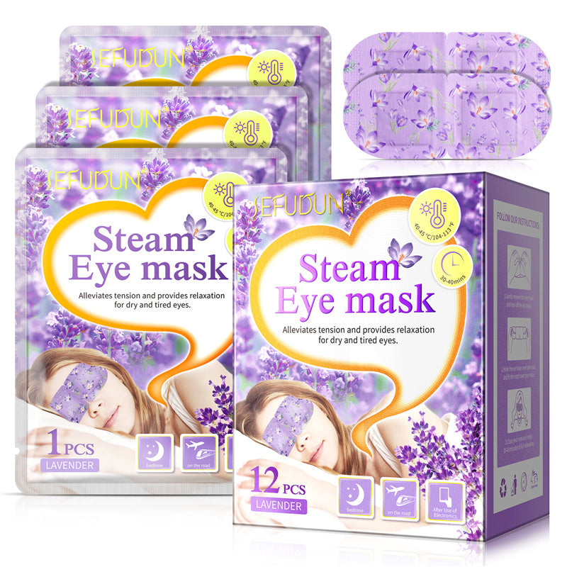 12 Packs Steam Eye Mask Lavender Eye Self Heating Mask Disposable