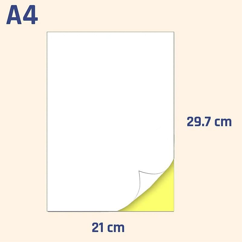 A4 White Self Adhesive Sticker Paper Sheet Printable Address Label