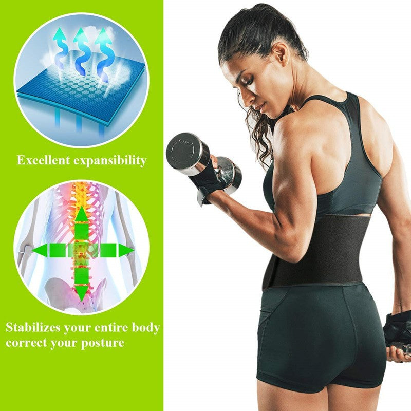 Waist Trimmer Belt for Men & Women Waist Trainer Sweat Band for Stomach Weight Loss Workouts ﻿