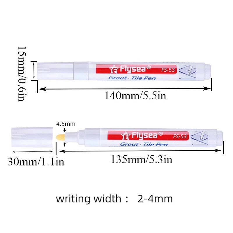 Tile Repair Pen Wall Gap Refill Agent Grout Refresher Marker Bathroom