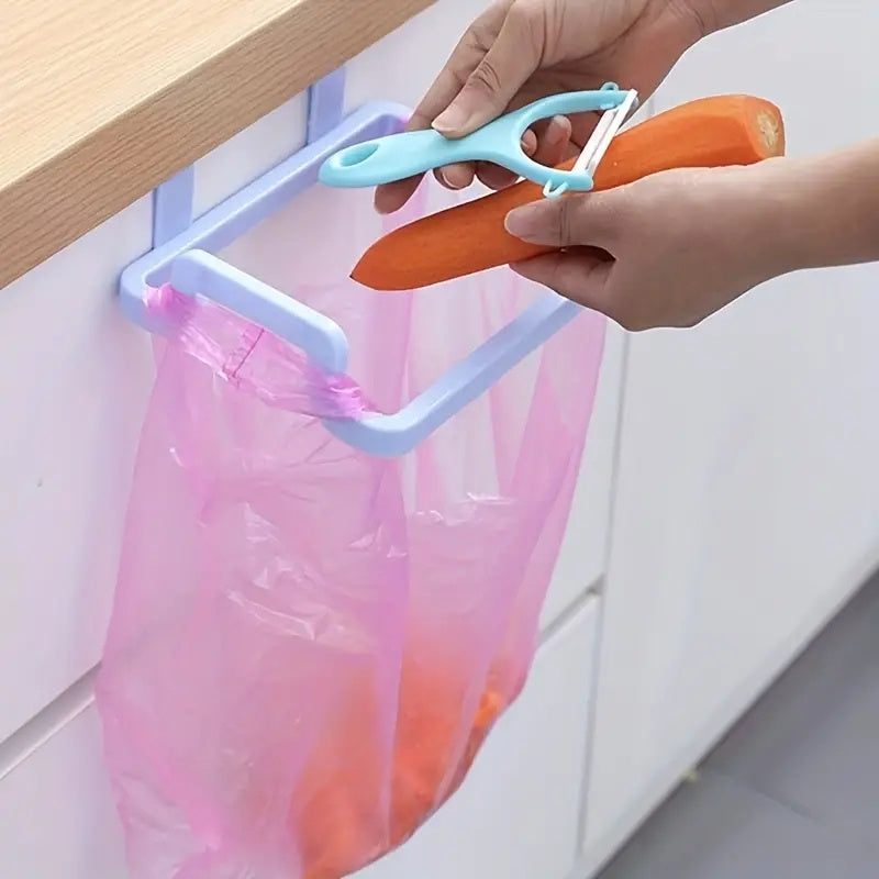 2pcs Garbage Bag Cupboard Door Hanger Trash Bag Storage Shelf Tools