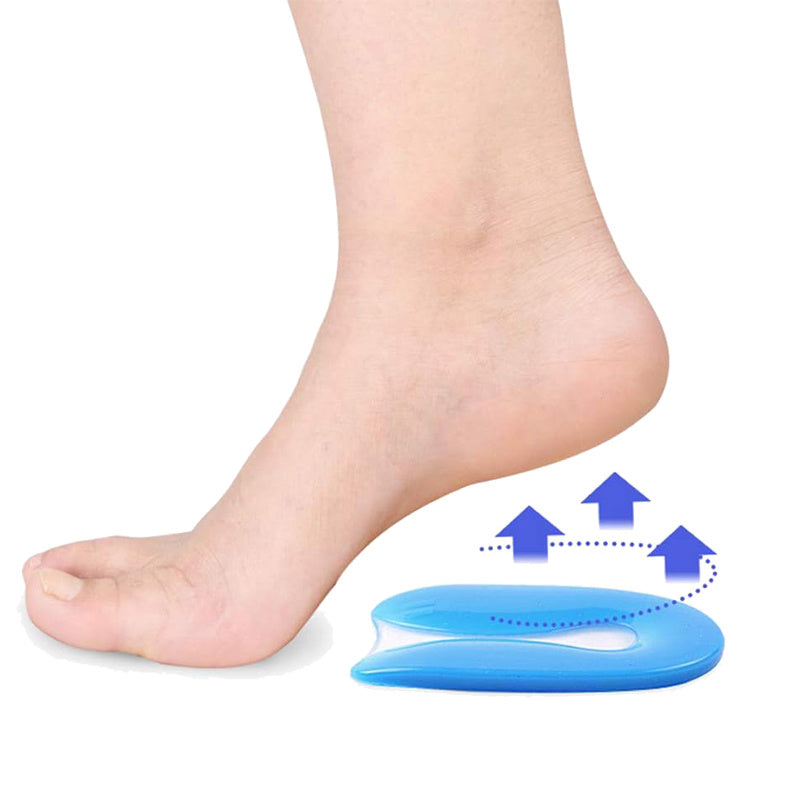 U-Shaped Heel Cups Silicone Gel Pads - Pain Relief for Heel Spurs