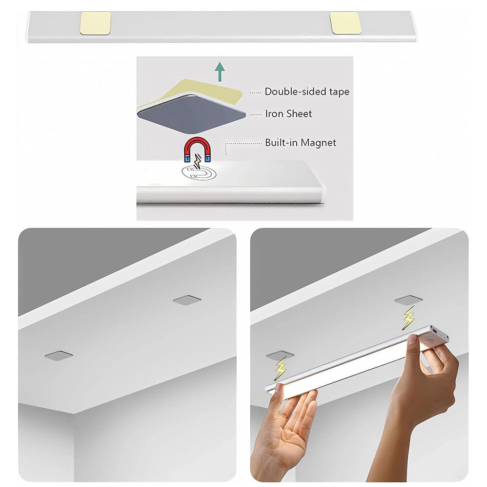 Under Cabinet Lights Motion Sensor Ultra Thin 0.9cm Magnetic LED Closet Night Light