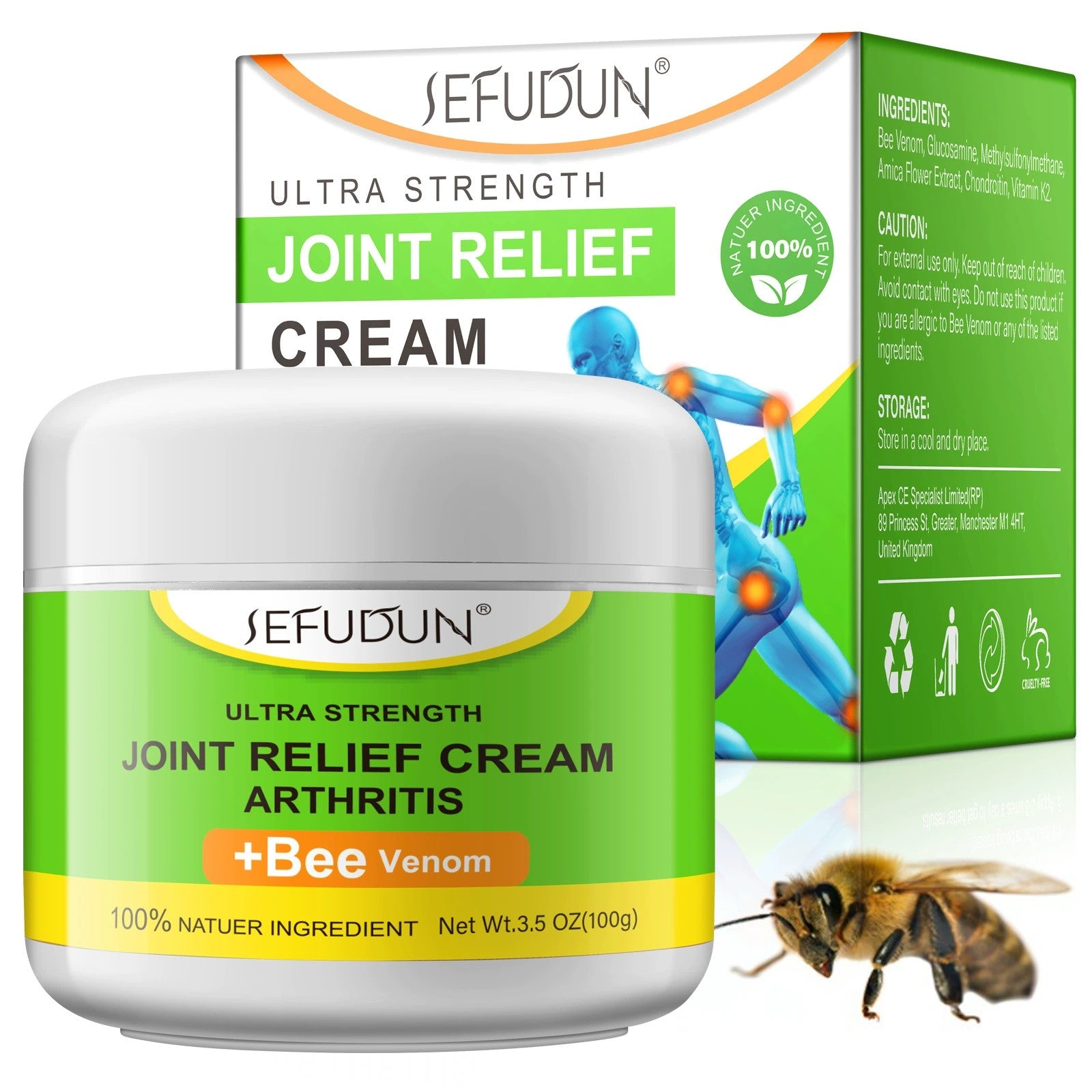 Ultra Strong Joint Relief Cream Arthritis + Bee Venom