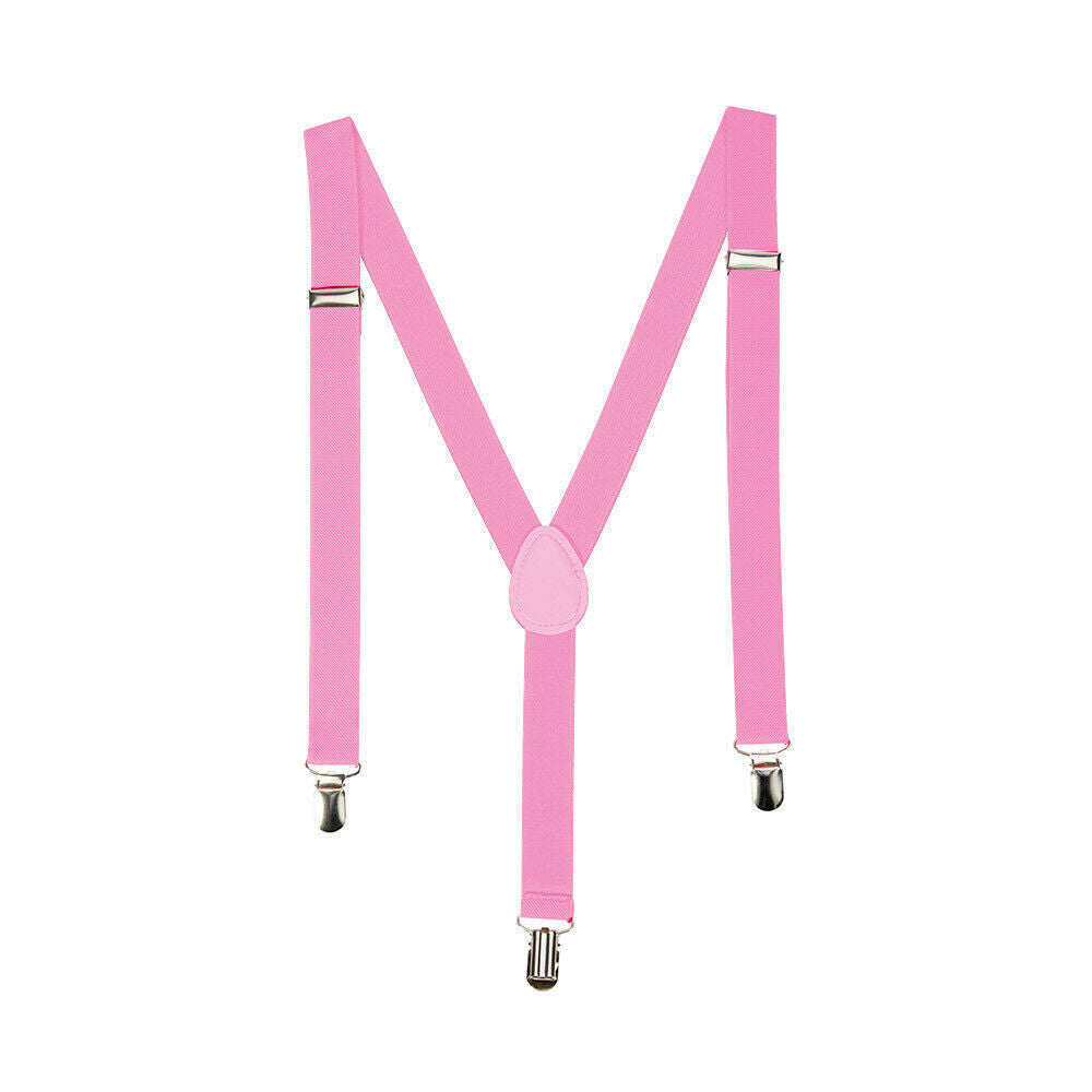 Unisex Adjustable Clip-on Suspenders Elastic Y-Shaped Braces Belt