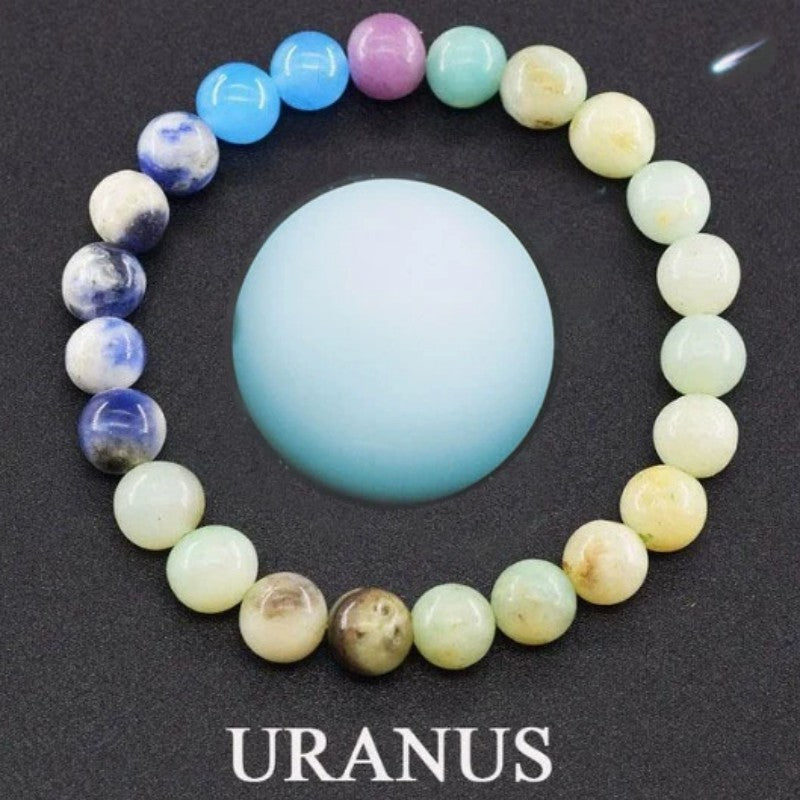 Universe Solar System Bracelet Women Natural Stone Eight Planets Bracelet ﻿