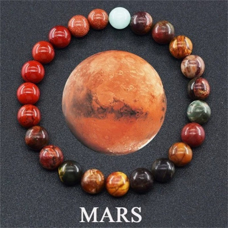 Universe Solar System Bracelet Women Natural Stone Eight Planets Bracelet ﻿