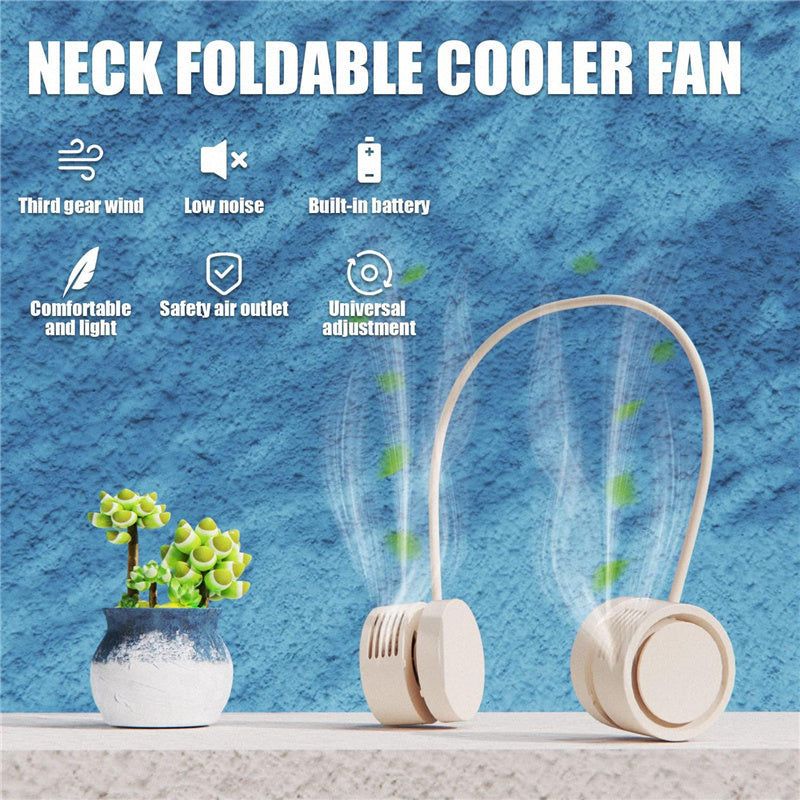 Hands Free Wearable Bladeless Neck Fans with 3 Speeds