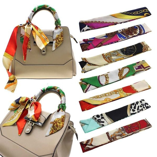 Handbag Twilly Scarf Bag DIY Handle Wrap Silk Ribbon Tied Bag