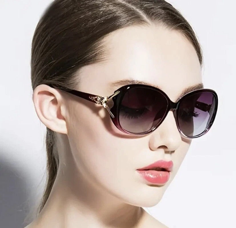 Retro Fox Oversized Sunglasses for Women UV Protection
