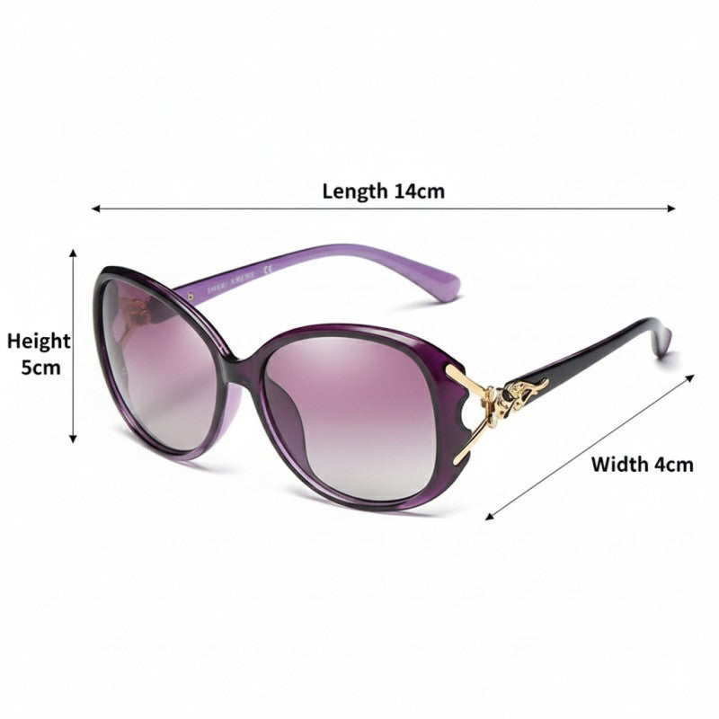 Retro Fox Oversized Sunglasses for Women UV Protection