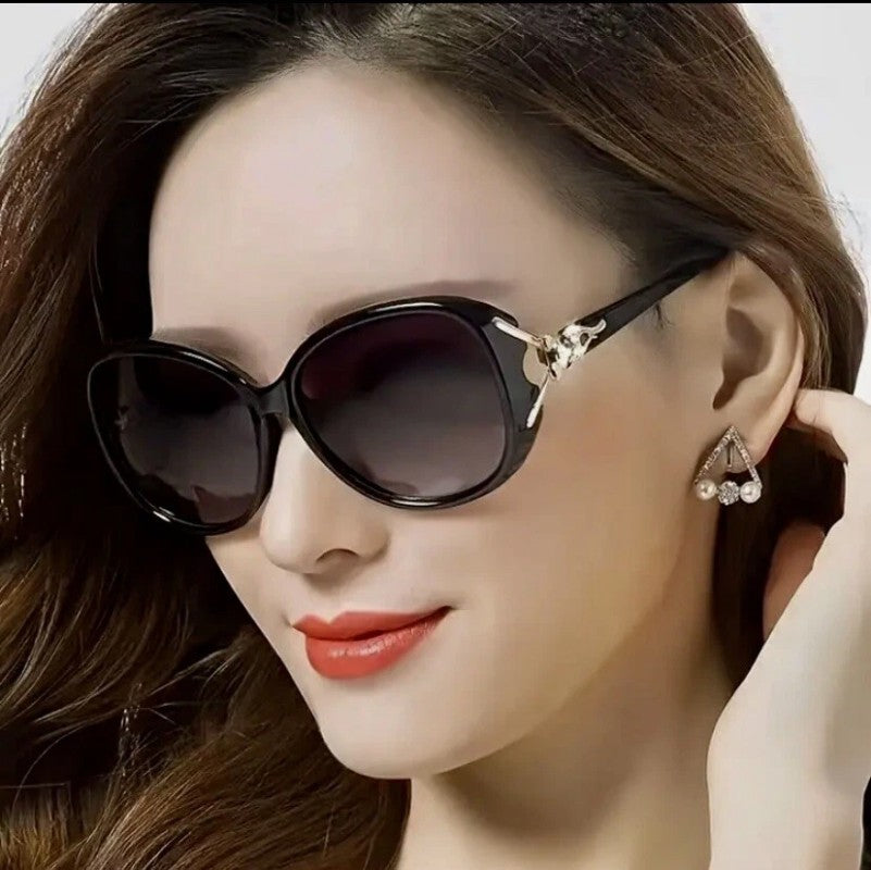 Retro Fox Oversized Sunglasses for Women UV Protection
