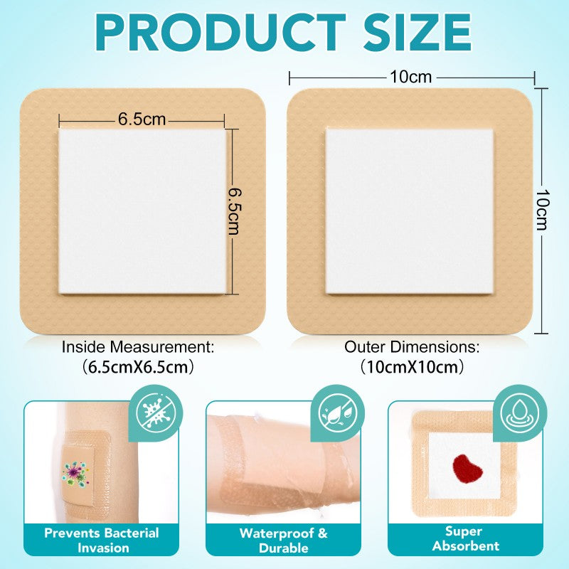 Silicone Foam Dressing Ag Sterile Wound Bandage with Waterproof Gentle Adhesive Border