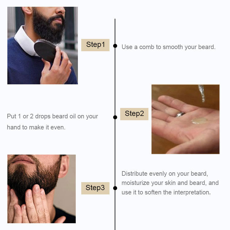 Beard Growth Oil 30ml - Stimulate Beard Growth Serum Facial Hair Treatment