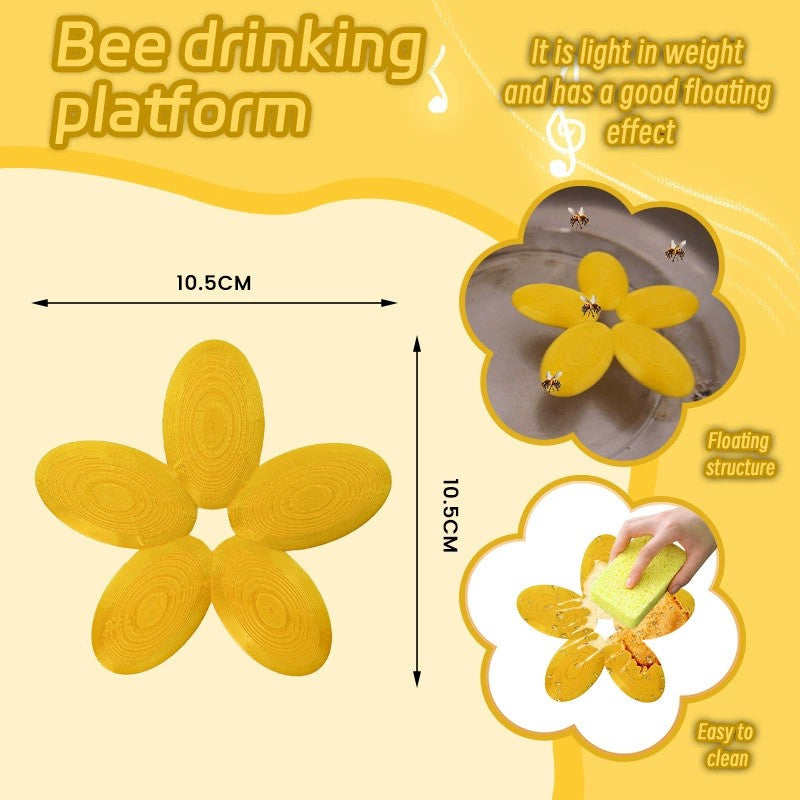 Outdoor Bee Water Plate Support Pollinator Health with Safe Drinking Platform
