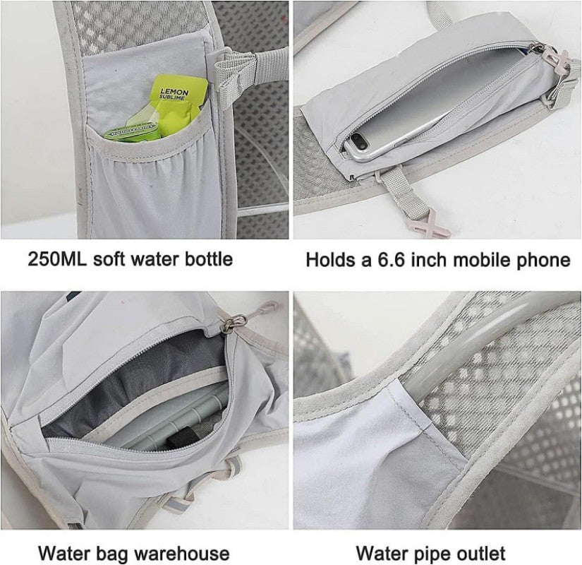 Hydration Running Water Vest Backpack for Hiking, Trail Marathon Race