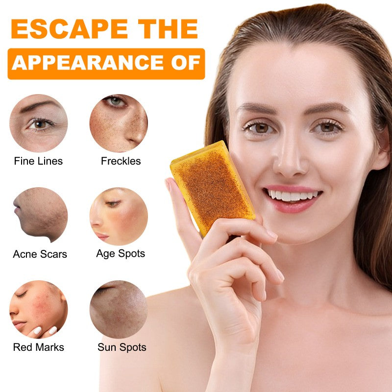 Lemon Turmeric Kojic Acid Soap Bar, Turmeric Face and Body Soap