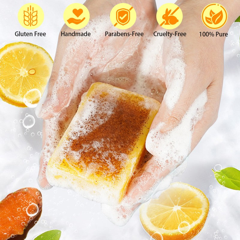 Lemon Turmeric Kojic Acid Soap Bar, Turmeric Face and Body Soap