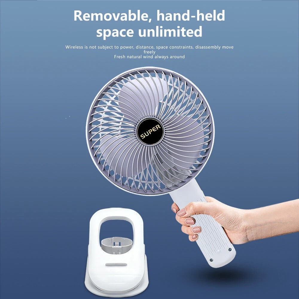 Portable Mini Clip on Fan, 3 Speed Rechargeable Small USB Desk Fan