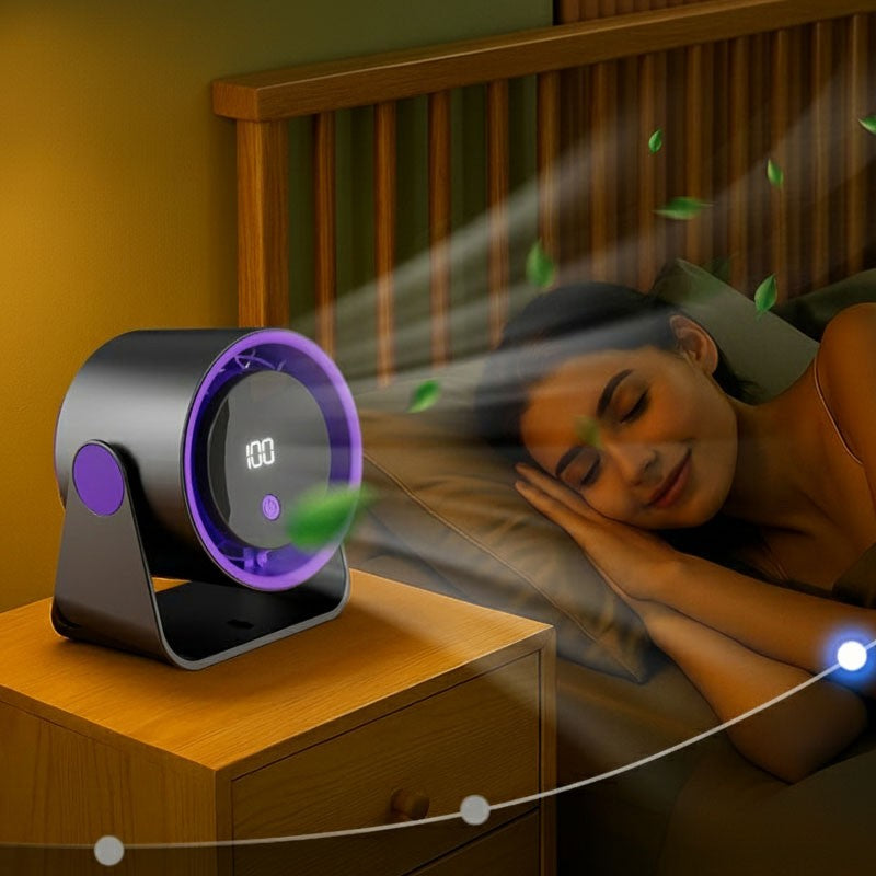 Strong Wind Ultra Quiet Portable Rechargeable Desk USB Fan