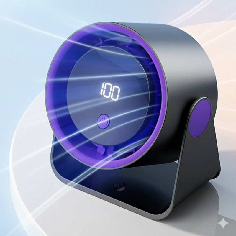 Strong Wind Ultra Quiet Portable Rechargeable Desk USB Fan