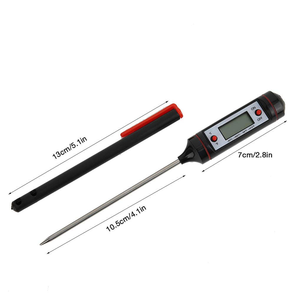 Digital Meat Thermometer LCD Food Thermometer Cooking Probe for Kitchen, Frying, Grilling, BBQ