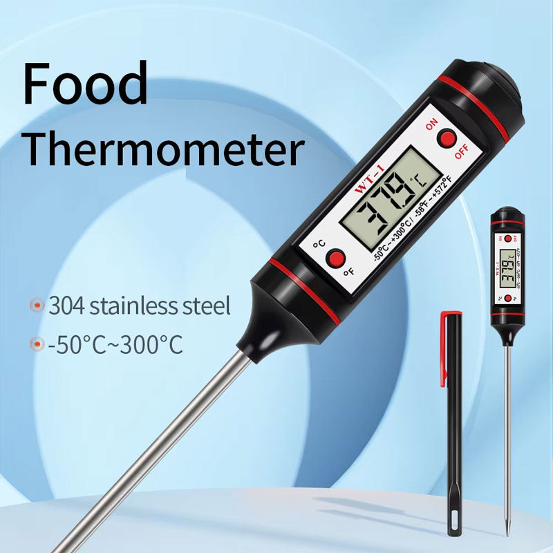 Digital Meat Thermometer LCD Food Thermometer Cooking Probe for Kitchen, Frying, Grilling, BBQ