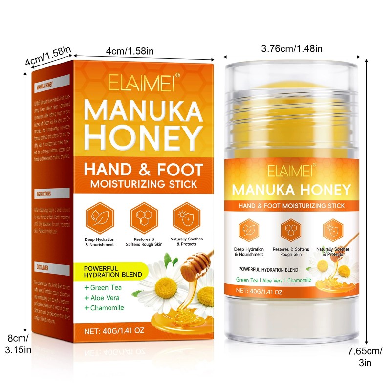 Manuka Honey Cracked Heel Treatment Balm Stick-Deep Moisturizing, Non-Greasy Foot Care