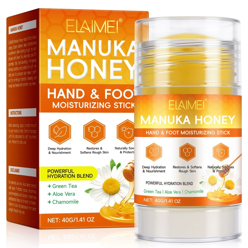 Manuka Honey Cracked Heel Treatment Balm Stick-Deep Moisturizing, Non-Greasy Foot Care