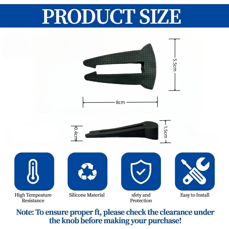 Gas Stove Locks Stove Knob Safety Locks 4 Pcs Black For Home Use
