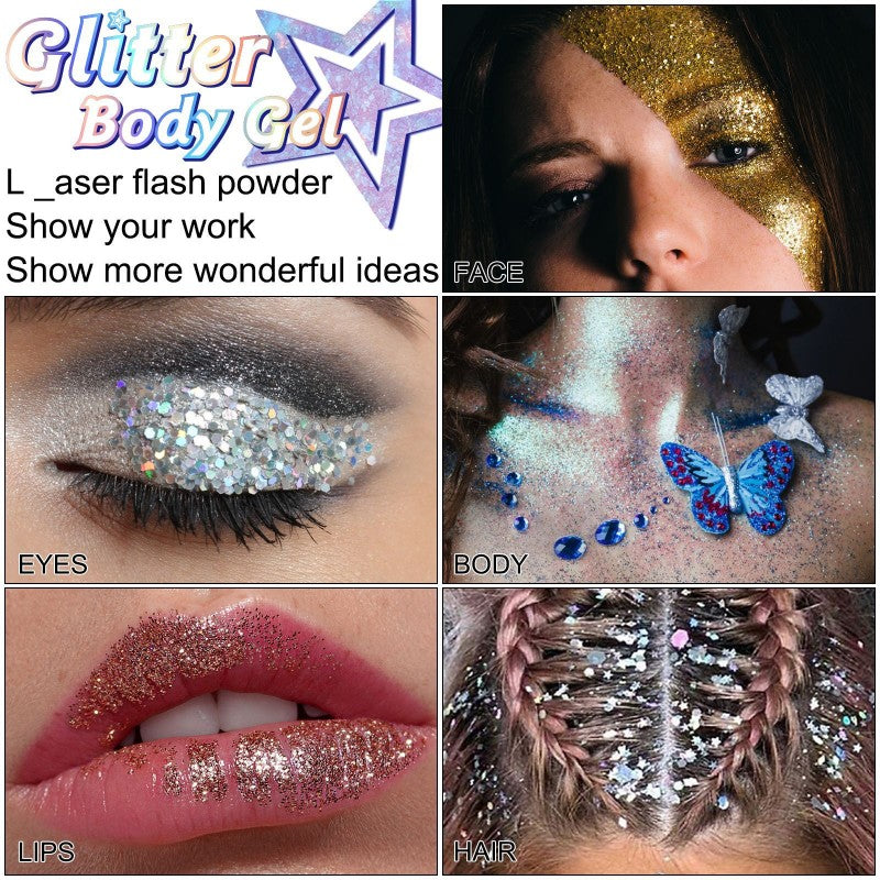 Face Party Glitter Eye Glitter Hair Body Decor Sequins Eyeshadow Glitter Gel