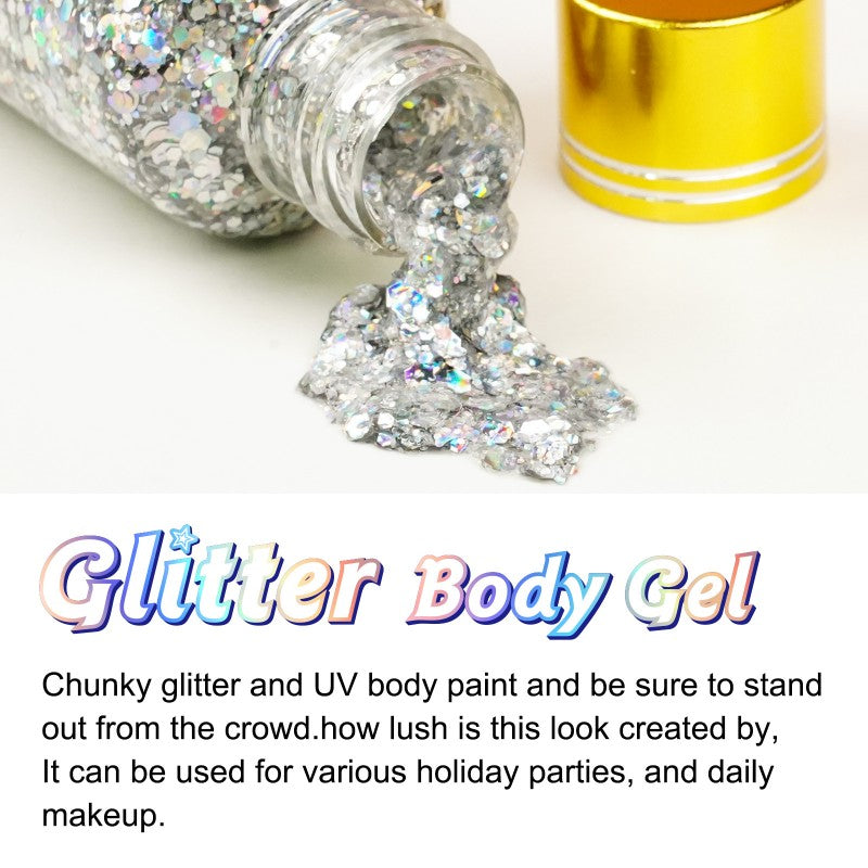 Face Party Glitter Eye Glitter Hair Body Decor Sequins Eyeshadow Glitter Gel