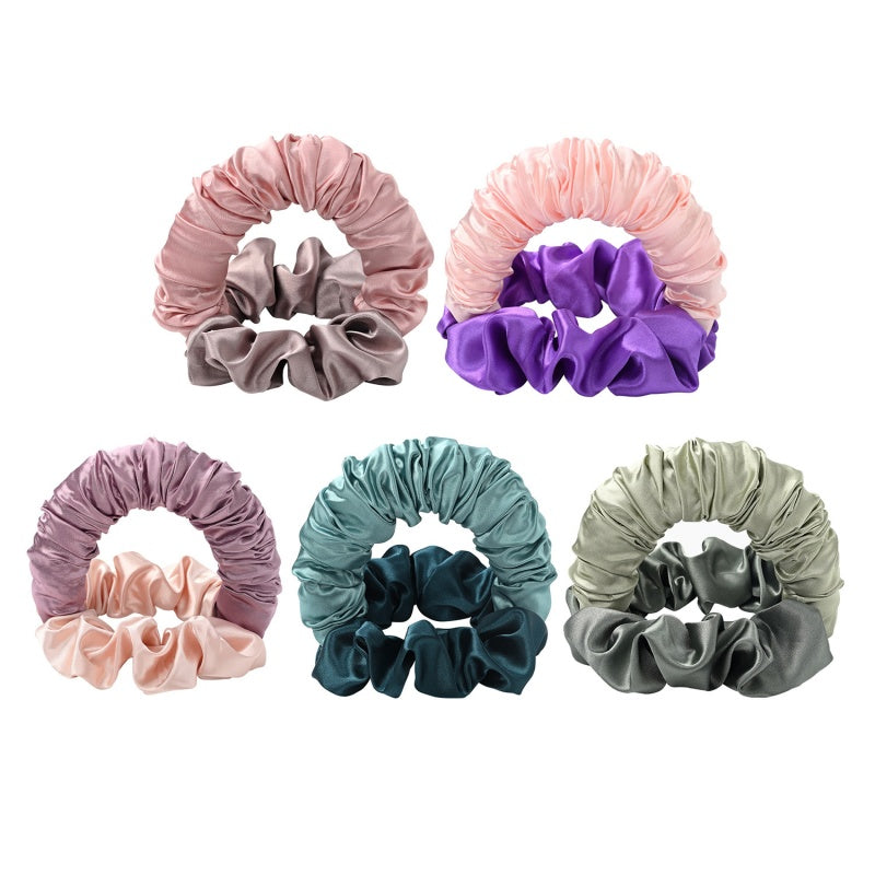 2Pcs Heatless Curling Scrunchie Curler Rod No Heat Long Hair Curls Headband ﻿