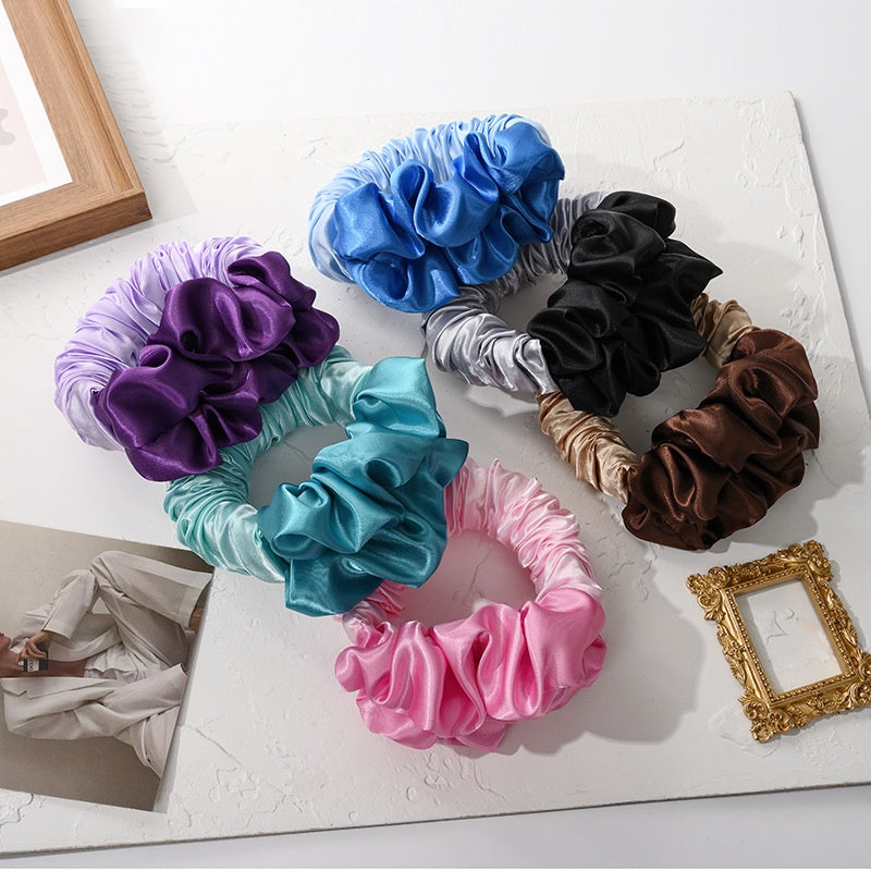 2Pcs Heatless Curling Scrunchie Curler Rod No Heat Long Hair Curls Headband ﻿