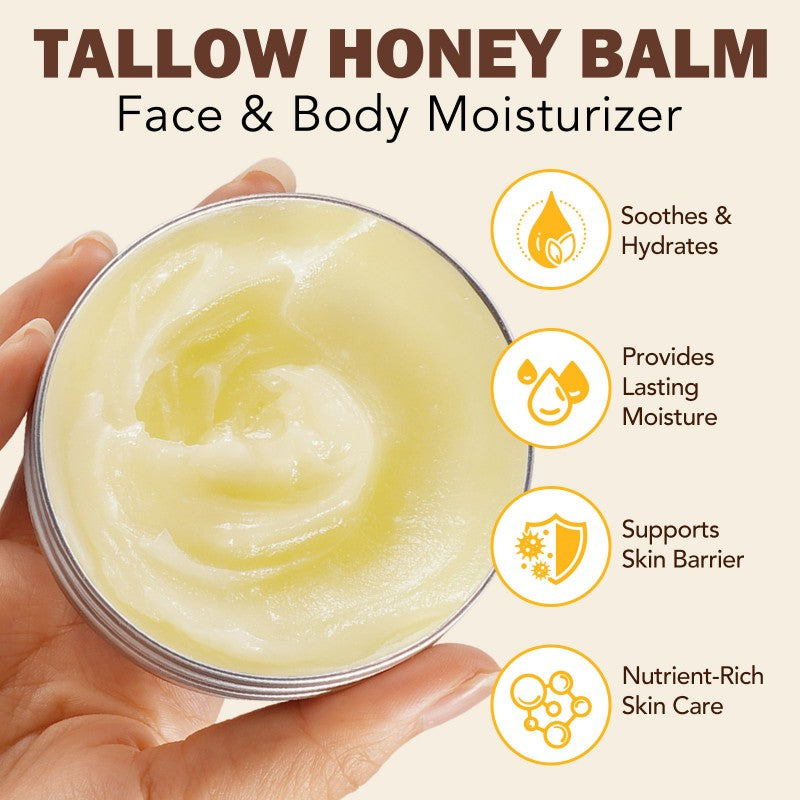 Tallow Honey Butter Balm Moisturizer Hydrating Cream for Skin Face Body