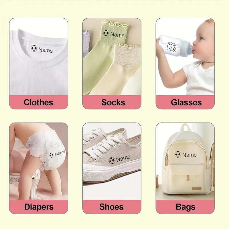 Large Personalized Name Stamp for Clothing – Washable & Permanent