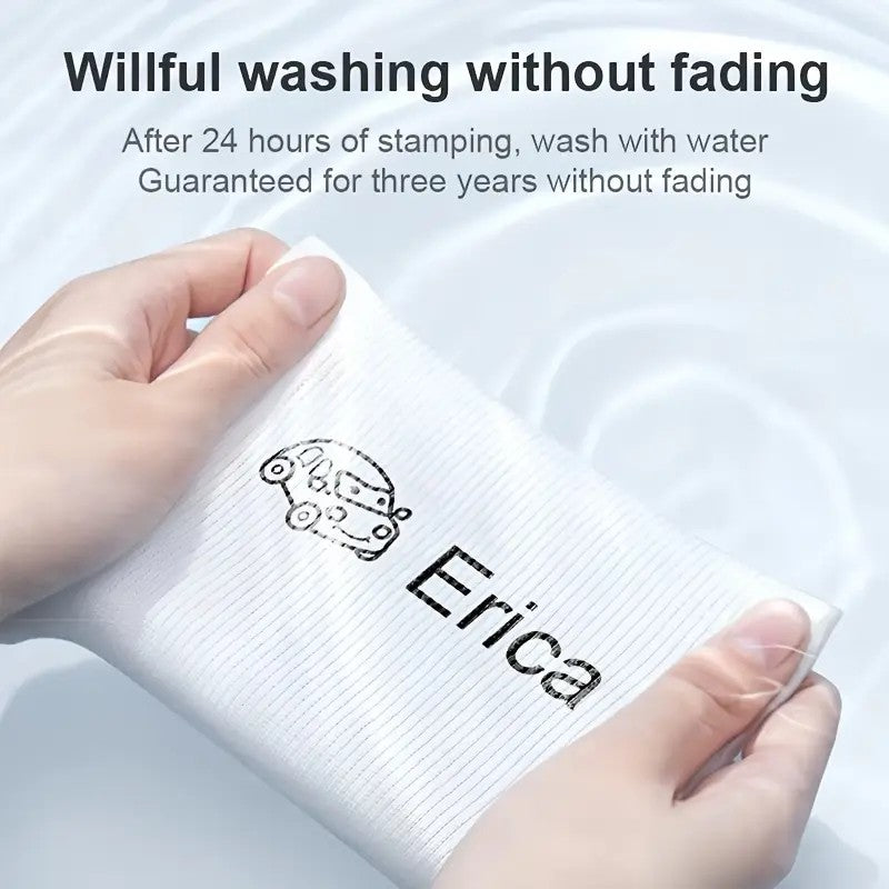Large Personalized Name Stamp for Clothing – Washable & Permanent