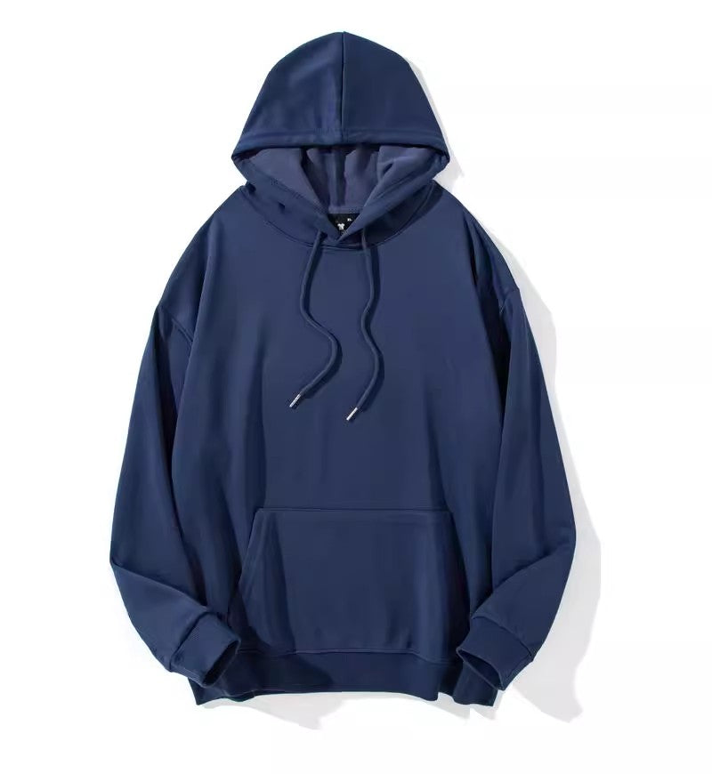 Unisex Lightweight Sports Hoodie Basic Plain Hooded Sweatshirt Jumper