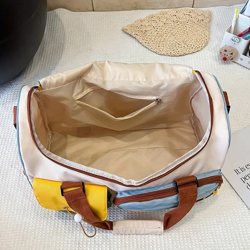 Large Capacity Oxford Cloth Sports Duffel Bag with Adjustable Shoulder Strap
