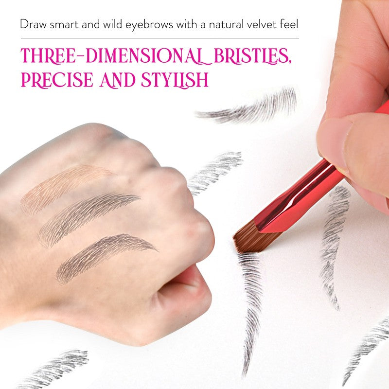4D Hair Stroke Brow Stamp Eyebrow Makeup Brush – Precision Brow & Makeup Tool