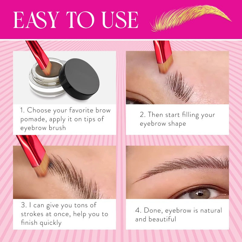 4D Hair Stroke Brow Stamp Eyebrow Makeup Brush – Precision Brow & Makeup Tool