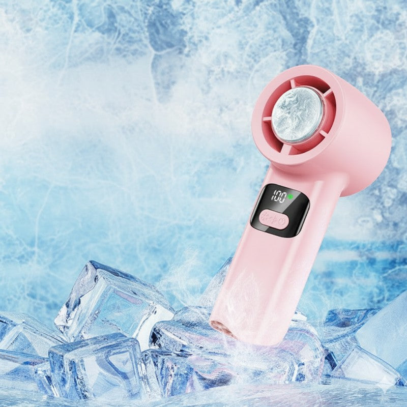 Portable Handheld Fan Rechargeable 100 Speeds Turbo Ice Cooling Fan Personal Mini