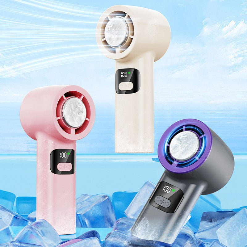 Portable Handheld Fan Rechargeable 100 Speeds Turbo Ice Cooling Fan Personal Mini