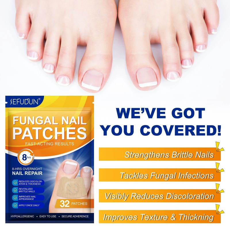 32 Pcs Nail Toenail Treatment Repair Patches Pads