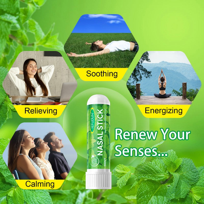 4X Nasal Stick Inhaler Mixed Nasal Stick Set Enhances Focus Breathing