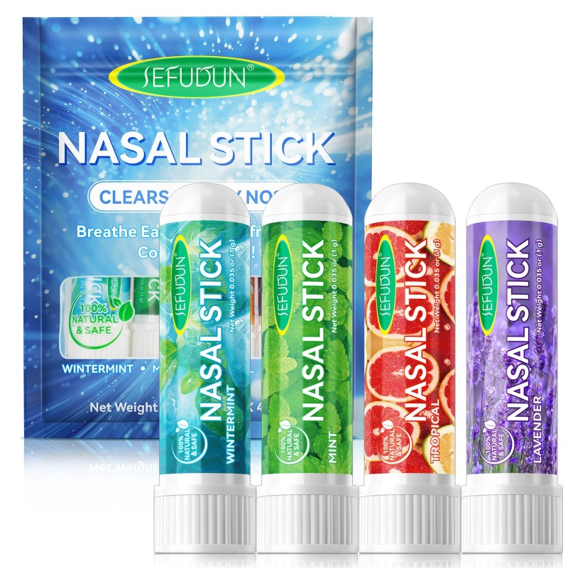4X Nasal Stick Inhaler Mixed Nasal Stick Set Enhances Focus Breathing