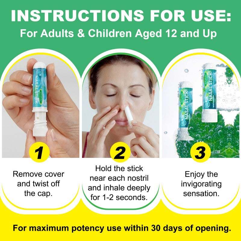 4X Nasal Stick Inhaler Mixed Nasal Stick Set Enhances Focus Breathing