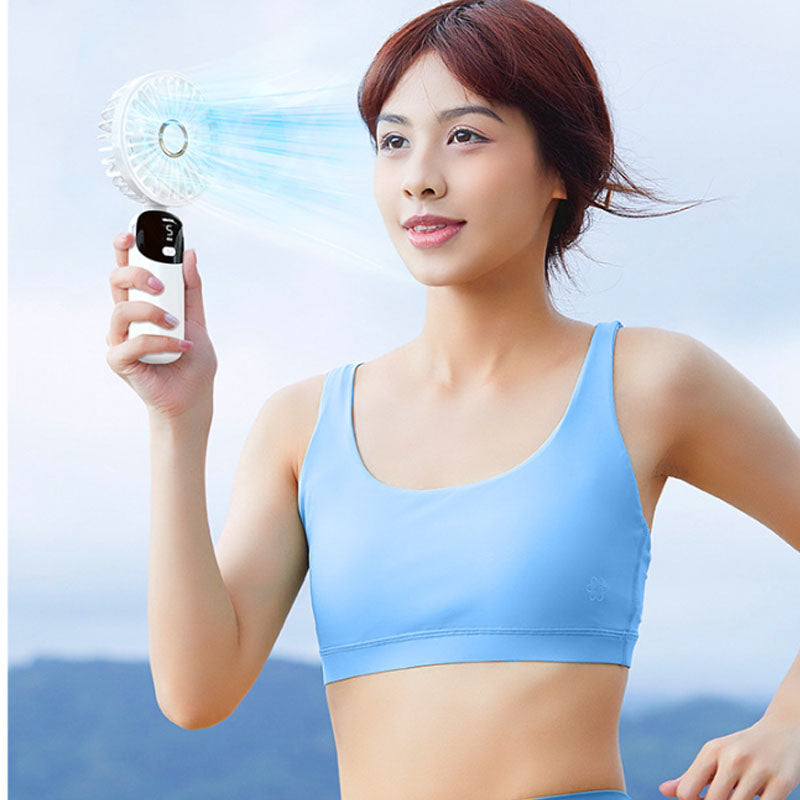 USB Handheld Mini Fan Foldable Neck Hanging Fans 5 Speed USB Rechargeable