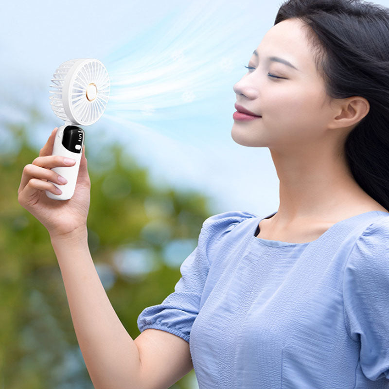 USB Handheld Mini Fan Foldable Neck Hanging Fans 5 Speed USB Rechargeable