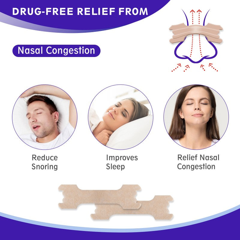Anti-Snoring Devices Nasal-Strips for Breathing Nasal Congestion Relieve